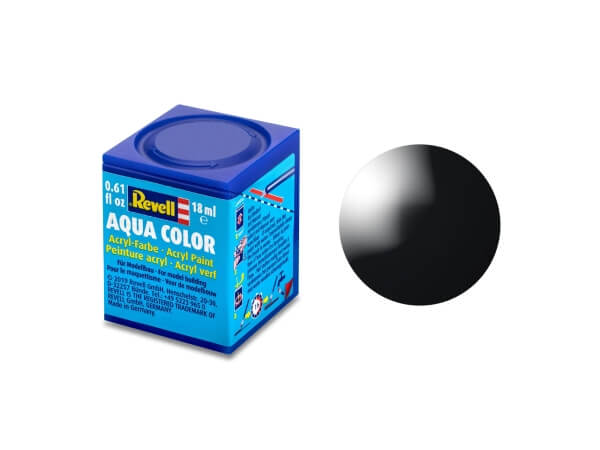Revell 36107 Aqua Color Schwarz glänzend 18 ml
