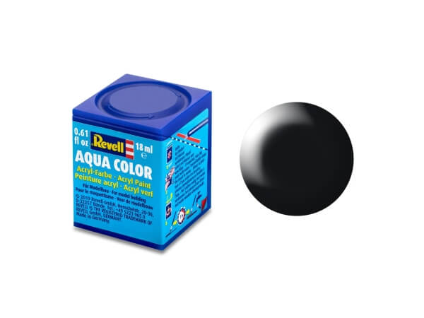 Revell 36302 Aqua Color Schwarz seidenmatt 18 ml