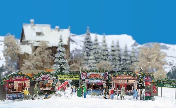 H0 Weihnachtsmarkt Set von BUSCH 1059