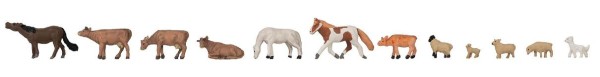 Faller 155911 Tier-Set Kühe Pferde Schafe